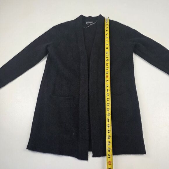 C by Bloomingdale’s 100% Cashmere Open Front Long Cardigan Sweater Duster Medium - Picture 3 of 9